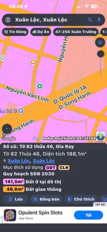 Đất nền Nguyễn Huệ Gia Ray 195m² giá 2.19 tỷ - Pháp lý rõ ràng!