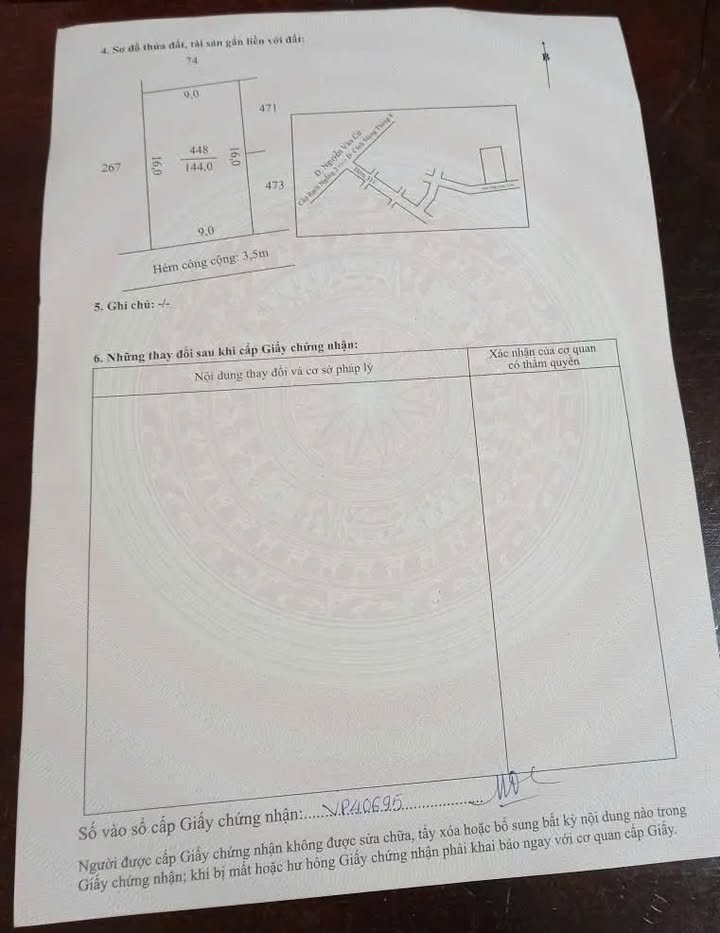 Đất nền Hẻm 311 An Khánh Ninh Kiều 144m² - Sổ đỏ chính chủ giá tốt!