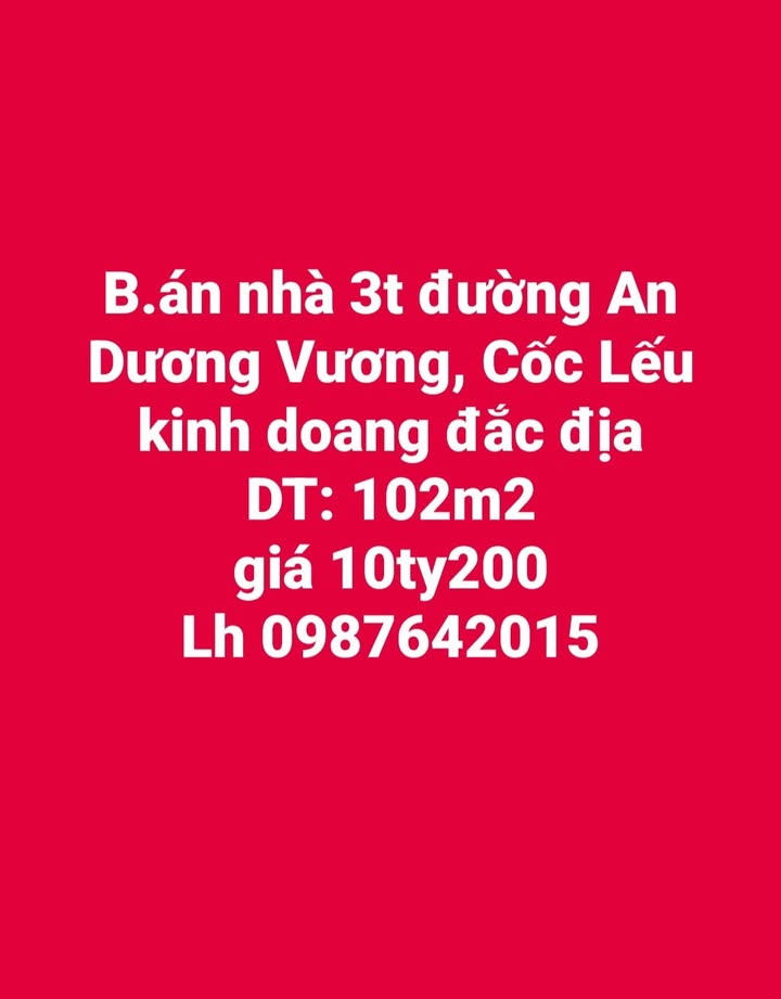 Nhà Mặt Tiền An Dương Vương, Lào Cai 102m² - Kinh Doanh Đắc Địa 3 Tầng