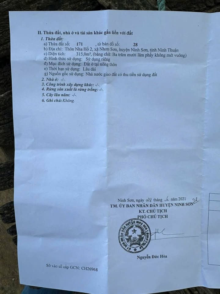 Đất Tái Định Cư Ninh Tây 315m² - Sổ Đỏ Rõ Ràng, Giá 810 Triệu