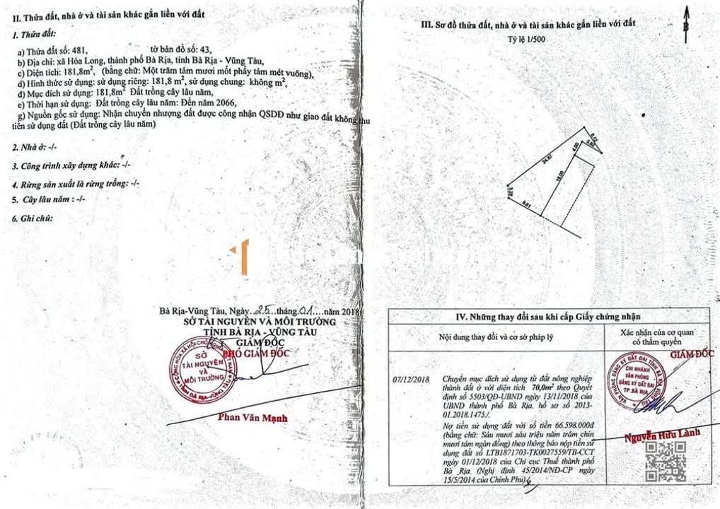 Đất Nền Gò Cát 8 BR-VT - 181.8m² Lô Góc 3 Mặt Tiền - Sổ Hồng Riêng