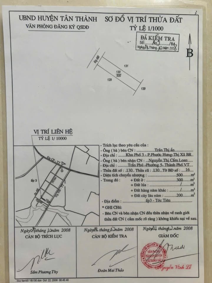 Bán Đất Tóc Tiên - Phú Mỹ 500m² Sổ Hồng Thổ Cư - Giá 4.55 Tỷ