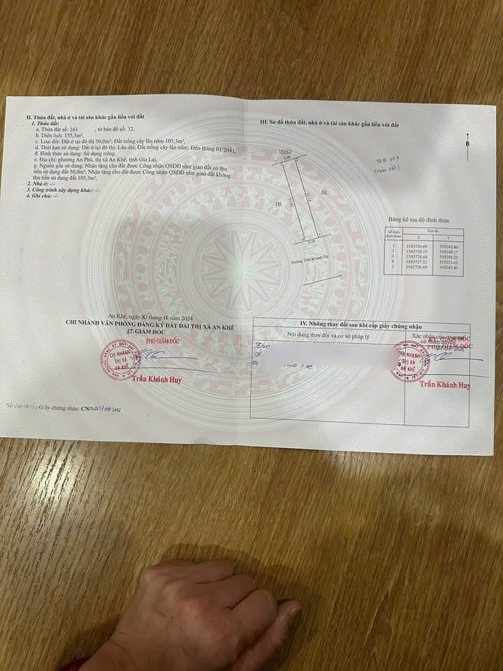 Đất Mặt Tiền Trần Khánh Dư An Khê - 50m² Thổ Cư Giá Mềm