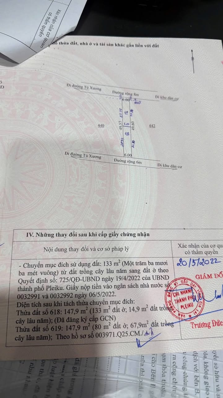 Bán đất Làng Mơ Nú, Pleiku 150m² hướng Nam - Giá tốt