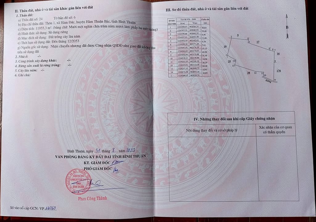 Đất nền Hàm Đức 1.2ha giá 1.5 tỷ - Sổ hồng chính chủ!