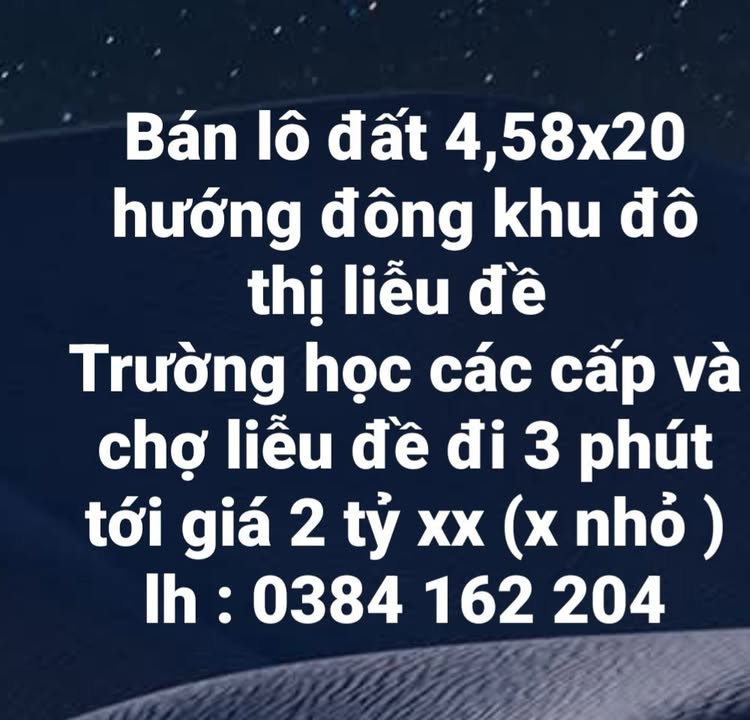 Đất nền Khu đô thị Liễu Đề, Nghĩa Hưng 92m² - Sổ đỏ chính chủ