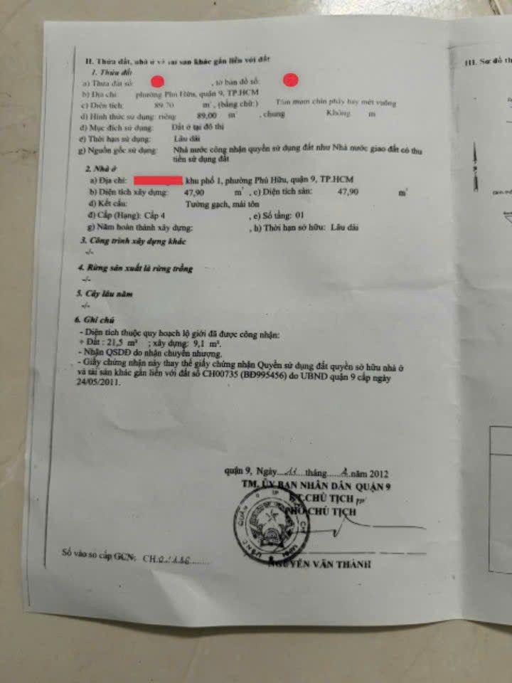 Nhà phố Phú Hữu, Quận 9 48m² - Mặt tiền kinh doanh 3 tỷ