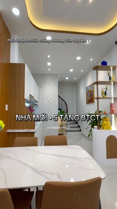 Nhà 5 Tầng Hẻm Thông Hoàng Văn Thụ, Phú Nhuận - 3PN Full Nội Thất