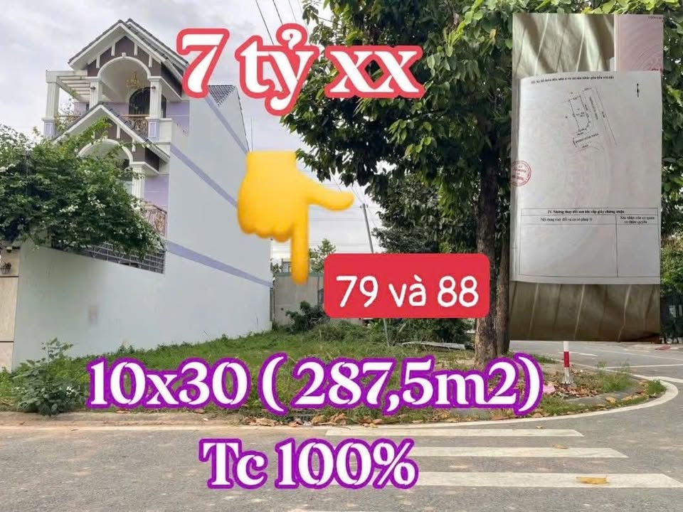 Đất Nền TDC Phú Chánh C 287m² - Lô Góc 2 Mặt Tiền Sổ Hồng Sẵn!