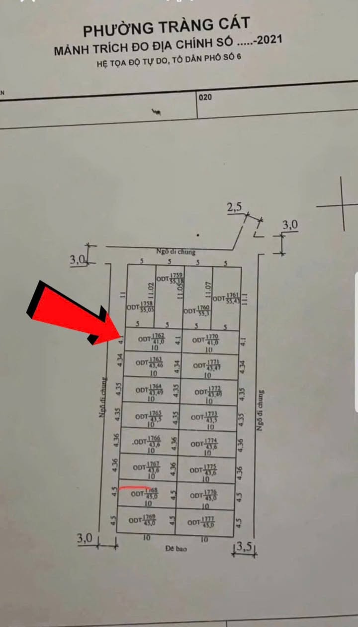 Đất nền Tràng Cát Hải An 43.5m² giá 1.38 tỷ - Tiềm năng tăng giá vượt trội!