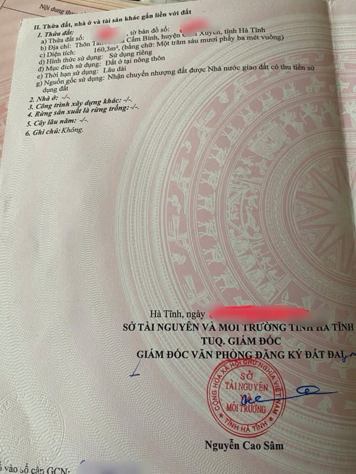 Đất 2 Mặt Tiền Cẩm Bình, Cẩm Xuyên 160m² - Pháp Lý Rõ Ràng!