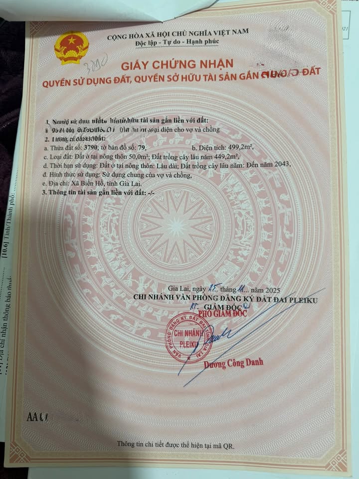 Đất nền Biển Hồ Pleiku 150m² – Sổ đỏ chính chủ, tiềm năng đầu tư!