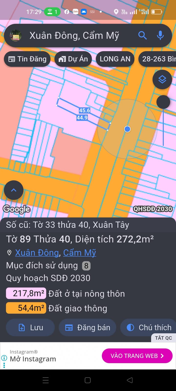 Mặt Tiền Kinh Doanh ĐT765 Xuân Đông - 272m² Thổ Cư - Giá Tốt