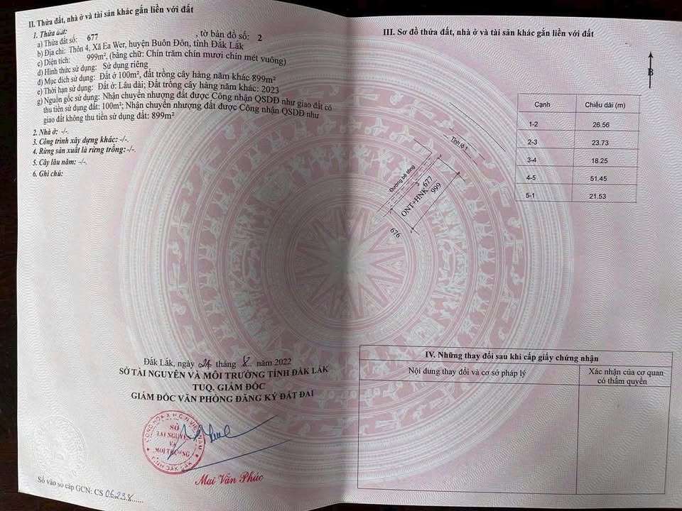 Đất nền Buôn Đôn 938m² - Bán gấp, 2 mặt tiền, kinh doanh sầm uất!