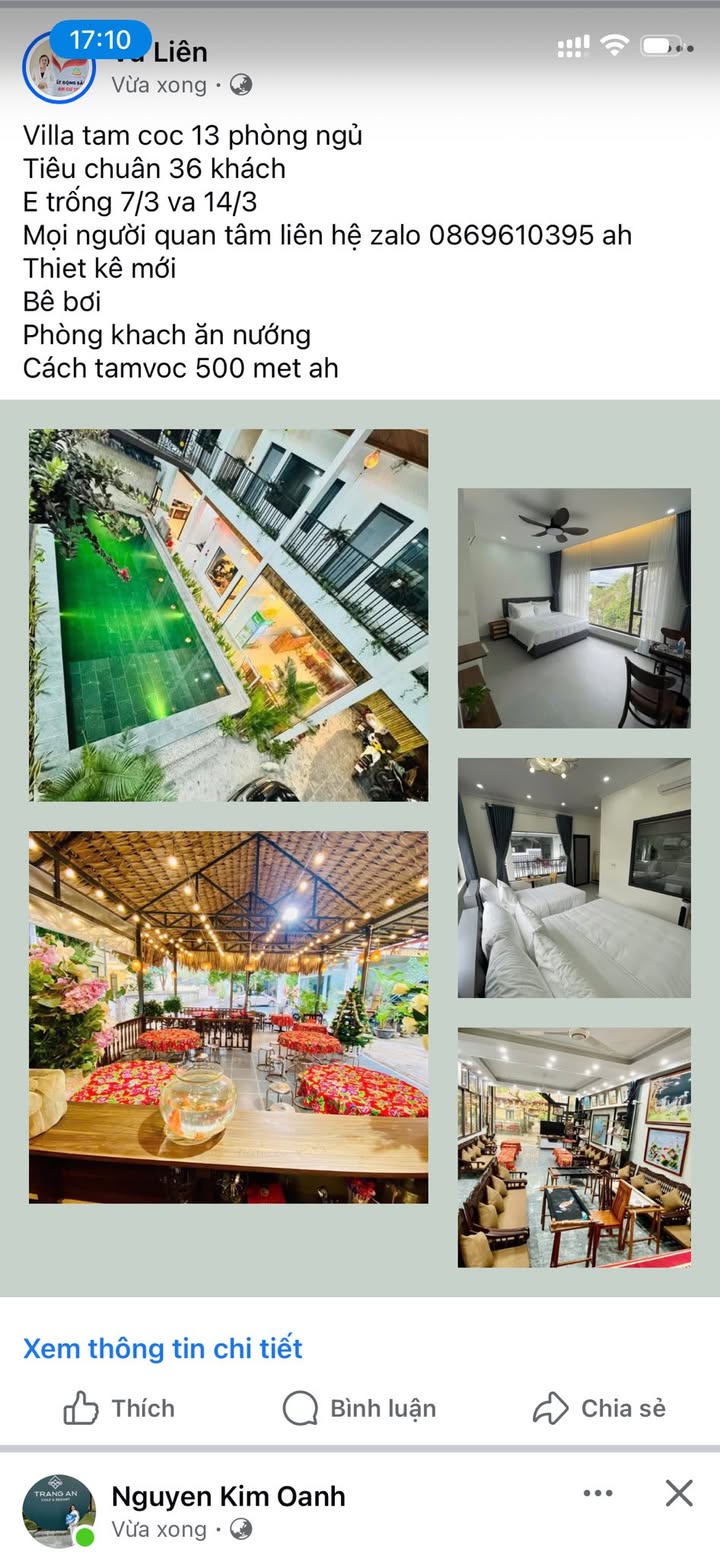 Villa Tam Cốc Ninh Bình – Nghỉ dưỡng lý tưởng, sẵn sàng đón khách!