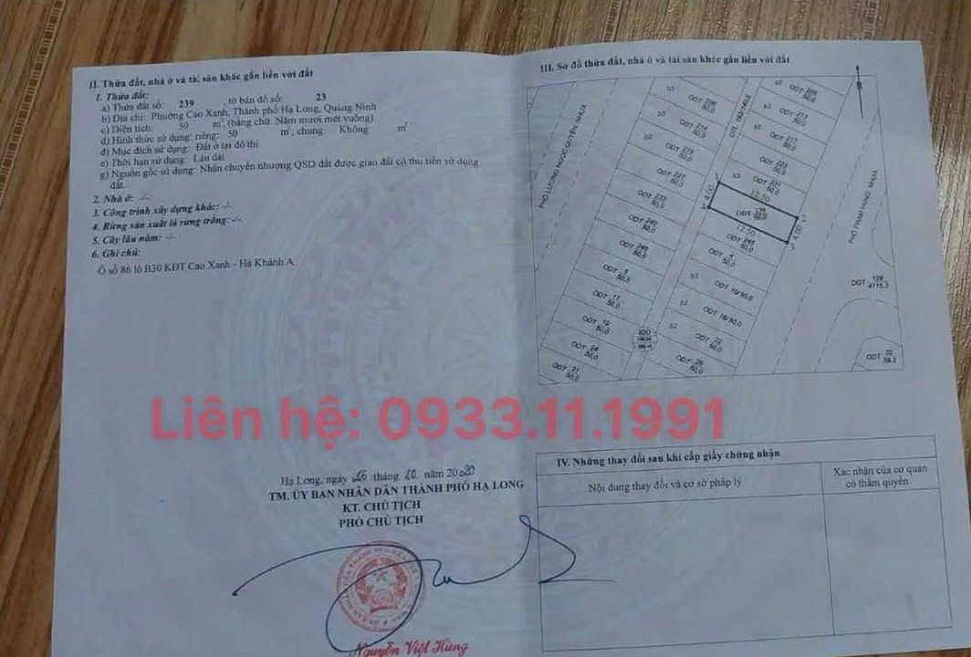 Đất nền Hà Khánh, Hạ Long 50m² giá 3.x tỷ - Sổ đỏ chính chủ
