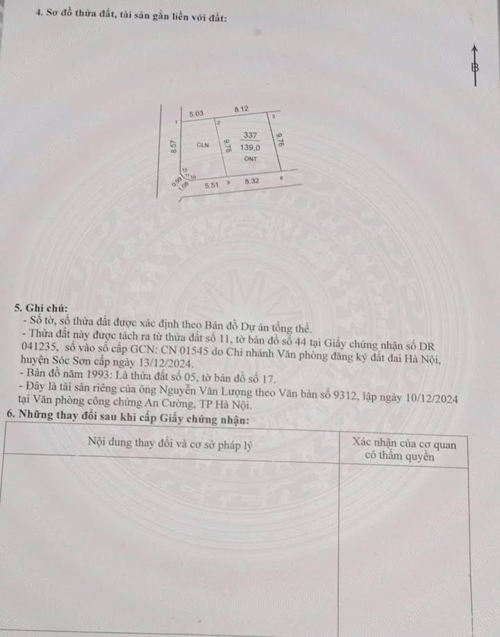 Đất nền Sóc Sơn 139m² giá 3 tỷ - Sổ đỏ chính chủ, nở hậu đẹp!