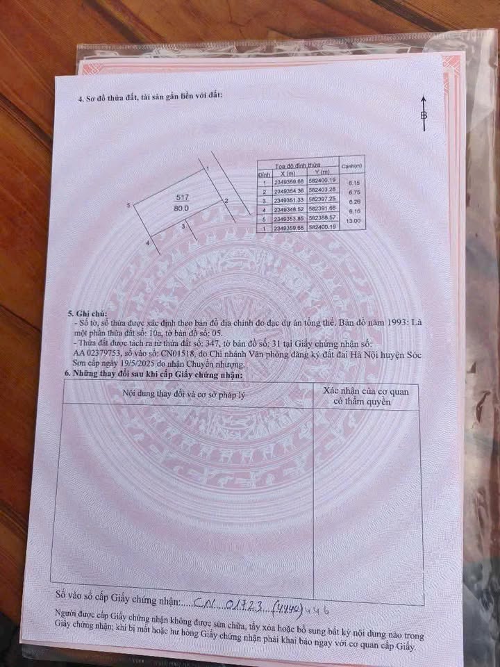 Đất thổ cư 80m² Quang Tiến, Sóc Sơn - Sổ hồng, gần KCN & Sân bay Nội Bài