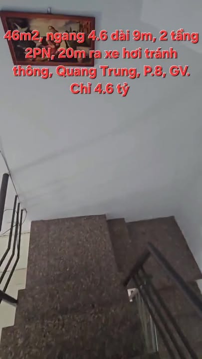 Nhà 2 Tầng 46m² Gò Vấp - 2 Mặt Hẻm Thông, Giá 4.6 Tỷ