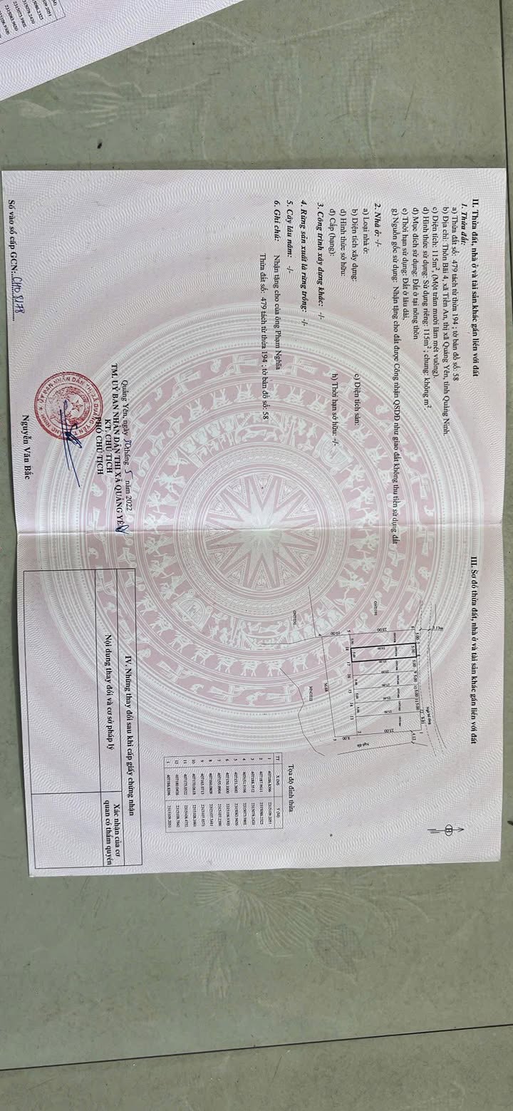 Đất thổ cư Quảng Yên - 93m² - Đường ô tô - Sổ đỏ sẵn sàng