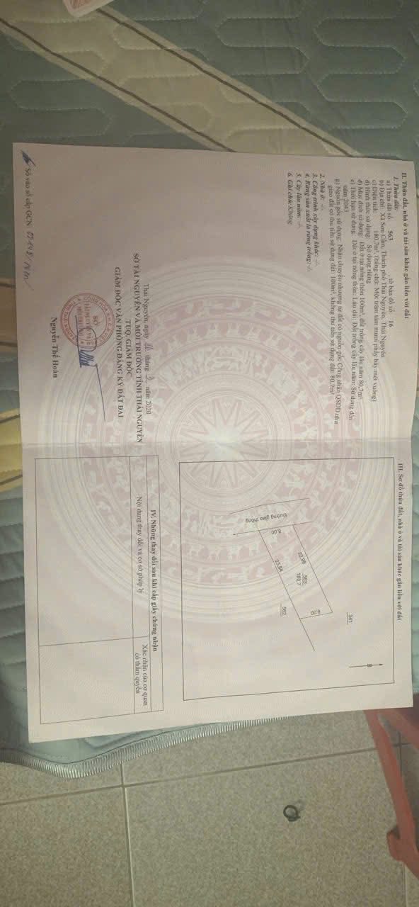 Đất nền Thái Nguyên 180m² - Sổ đỏ chính chủ, tiềm năng tăng giá!