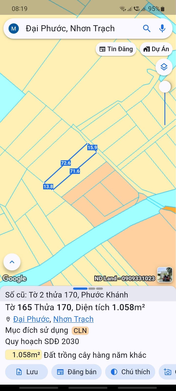 Đất nền Phước Khánh 1058m² - Tiềm năng tăng giá vượt trội!