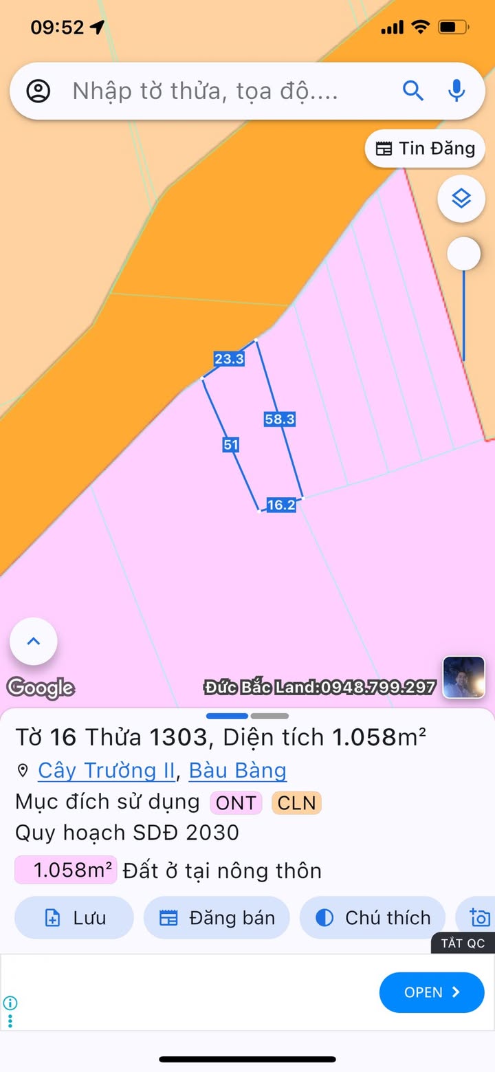 Đất nền Bàu Bàng 1334m² - Sổ đỏ chính chủ, tiềm năng tăng giá!