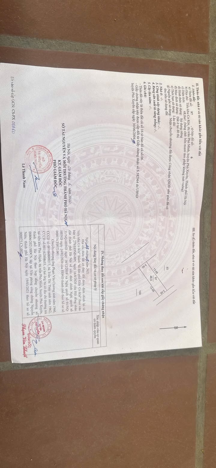 Đất nền Phú Xuyên 48m² giá 3.75 tỷ - Sổ đỏ chính chủ