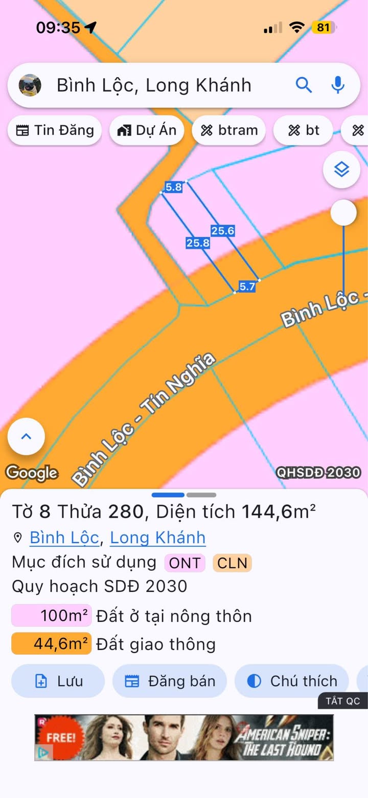 Đất nền Long Khánh 142m² giá 1.65 tỷ - Sổ đỏ chính chủ!