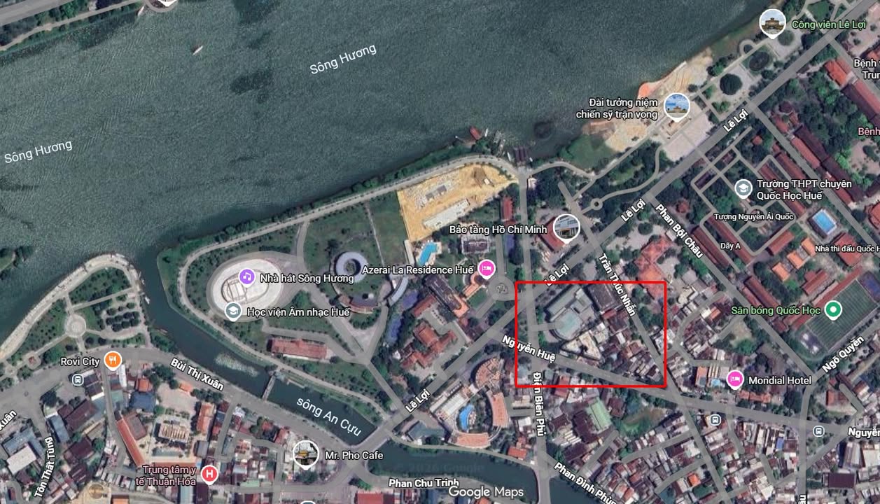 Mặt bằng Nguyễn Huệ Huế 100m² 2 triệu - Mặt tiền kinh doanh