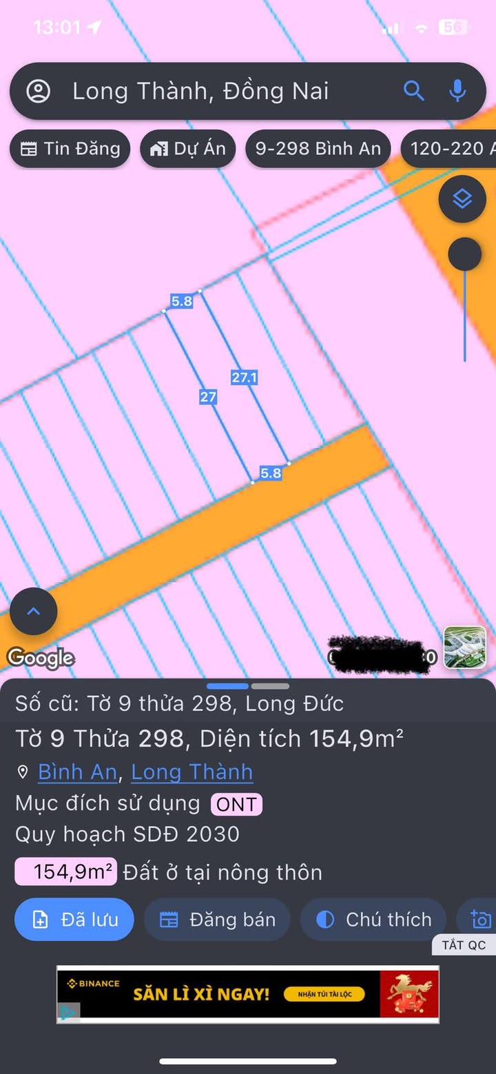 Đất Sổ Đỏ Long Thành 156m² - Giá 950 Triệu, Vị Trí Đắc Địa