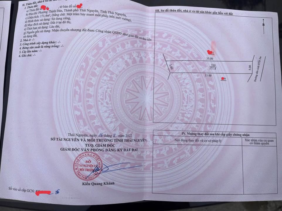 Đất nền Thịnh Đán, Thái Nguyên 170m² - Sổ đỏ chính chủ!