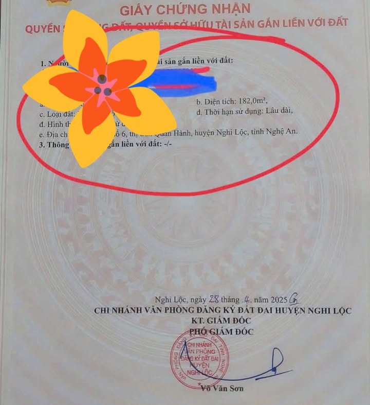 Đất nền Khối 6 Quán Hành 182m² giá 2 tỷ - Pháp lý rõ ràng