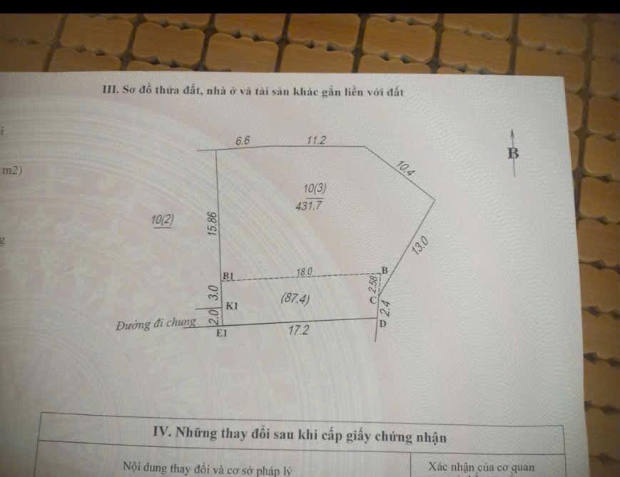 Đất nền Xã Thanh Mỹ, Ba Vì 413.7m² - Tiềm năng tăng giá vượt trội!