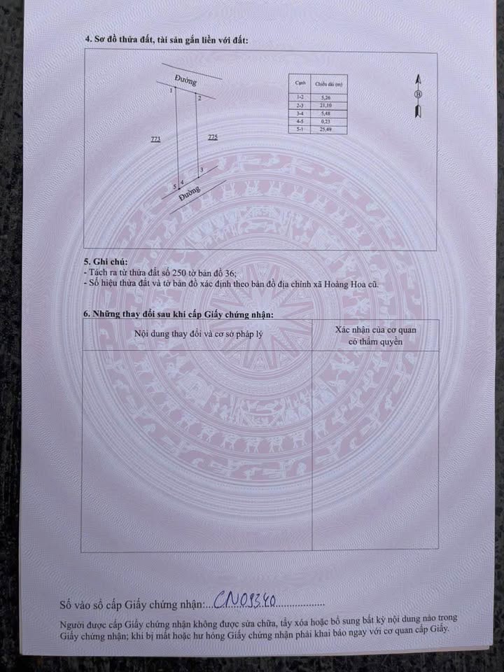 Đất nền Hoàng Hoa Tam Dương 110m² giá 800 triệu - Sổ đỏ chính chủ