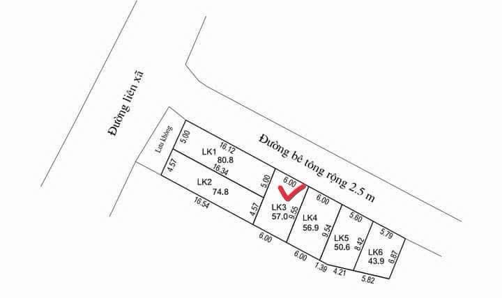 Đất nền Mỹ Đức 57m² Mặt tiền rộng 6m - Sổ đỏ sẵn sàng, giá 1.2 tỷ