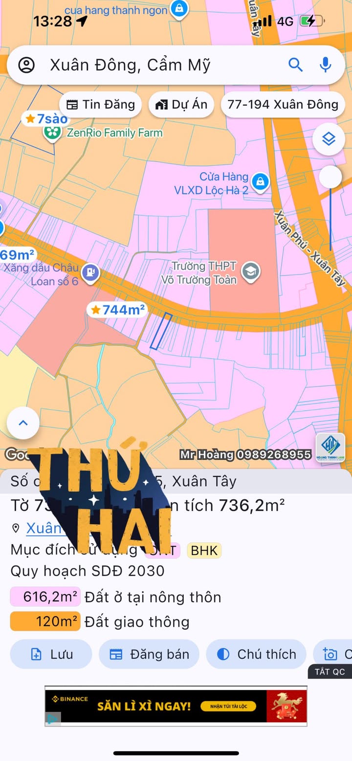 Đất nền Xuân Tây Cẩm Mỹ 763m² - Sổ đỏ chính chủ, đường nhựa lớn!