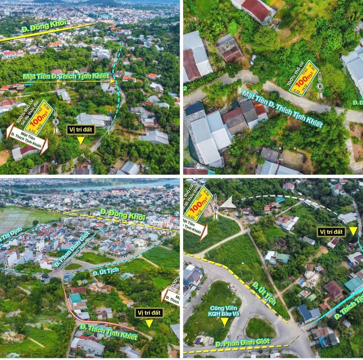 Đất nền Bàu Vá Huế 100m² - Sổ hồng rõ ràng, đường ô tô!