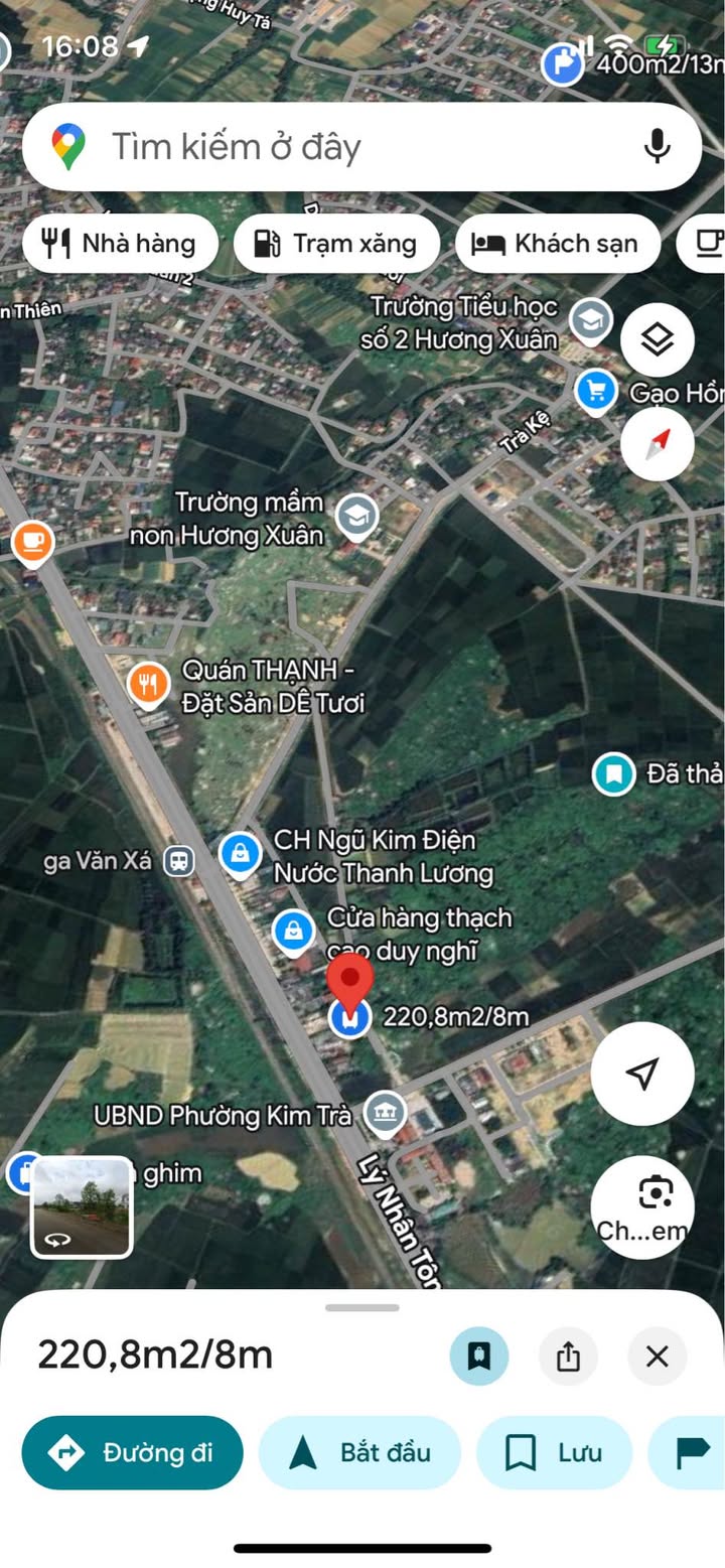 Đất nền Hương Chữ 220.8m² - Sổ đỏ chính chủ, tiềm năng đầu tư!