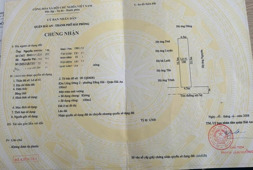 Bán Đất TĐC Đồng Dứa, Hải An 100m² - Sổ Đỏ Chính Chủ, Giá Tốt