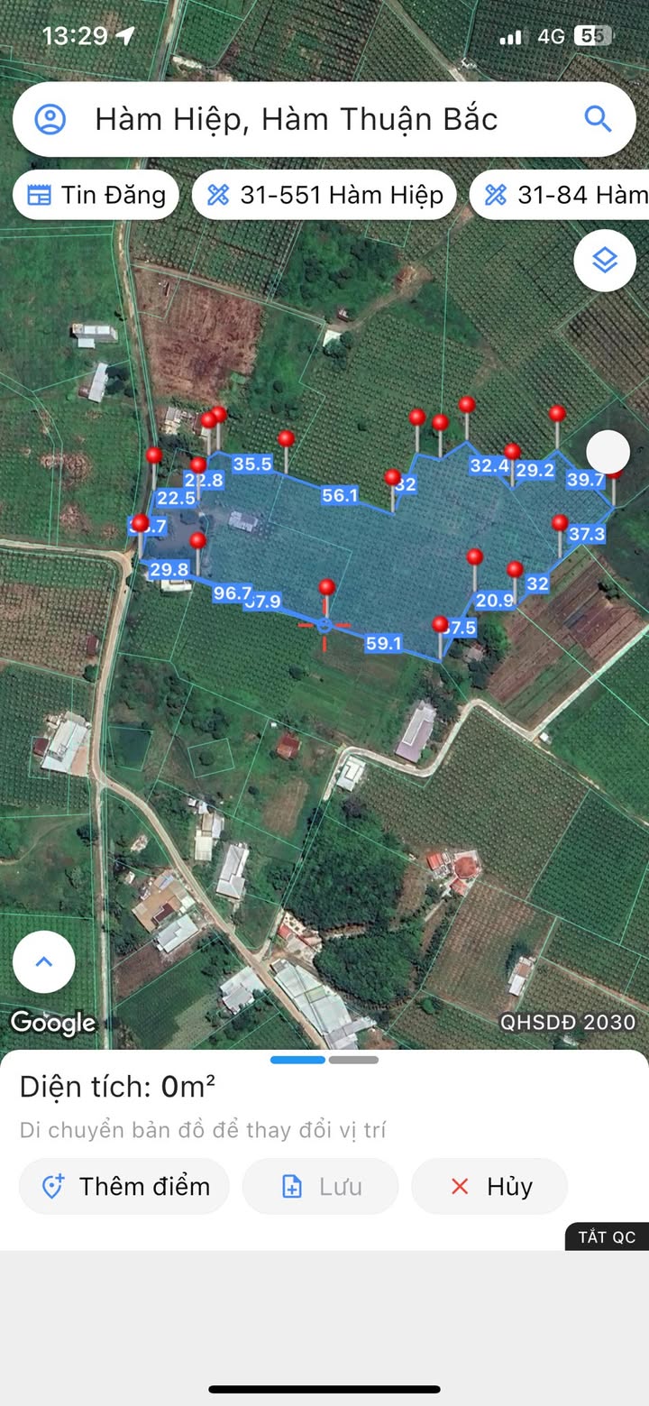 Đất nền Hàm Hiệp, Hàm Thuận Bắc | 1.4ha | Sổ đỏ chính chủ