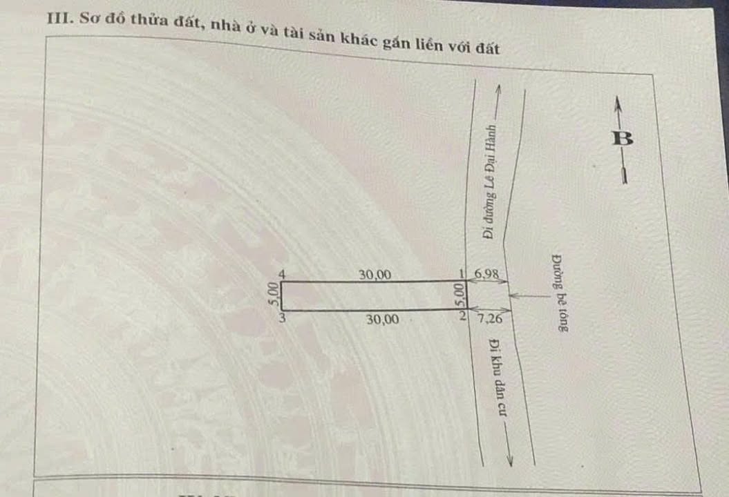 Đất nền Lê Đại Hành 150m² - Sổ đỏ chính chủ, ô tô đỗ cửa!
