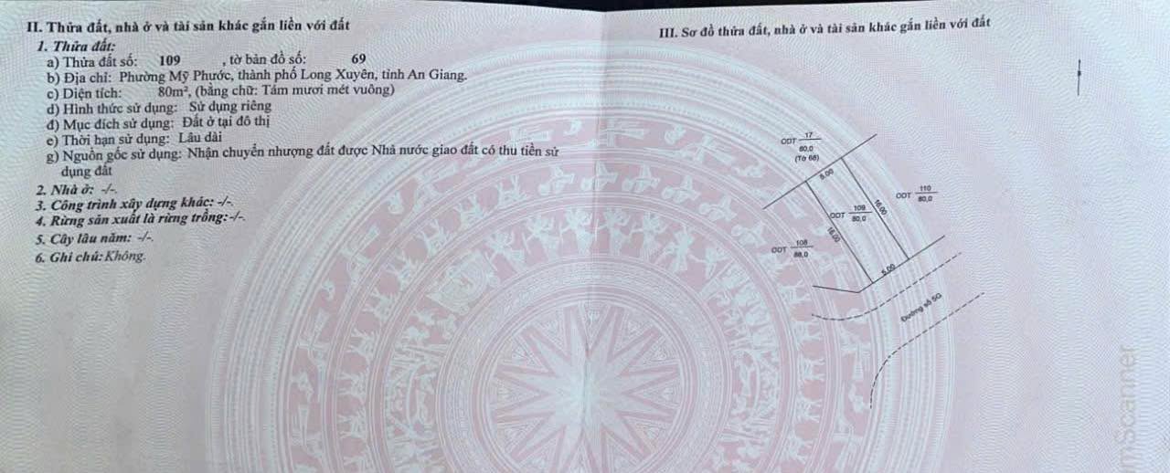 Đất nền KDC Tây Sông Hậu, Long Xuyên 80m² - Sổ đỏ chính chủ!