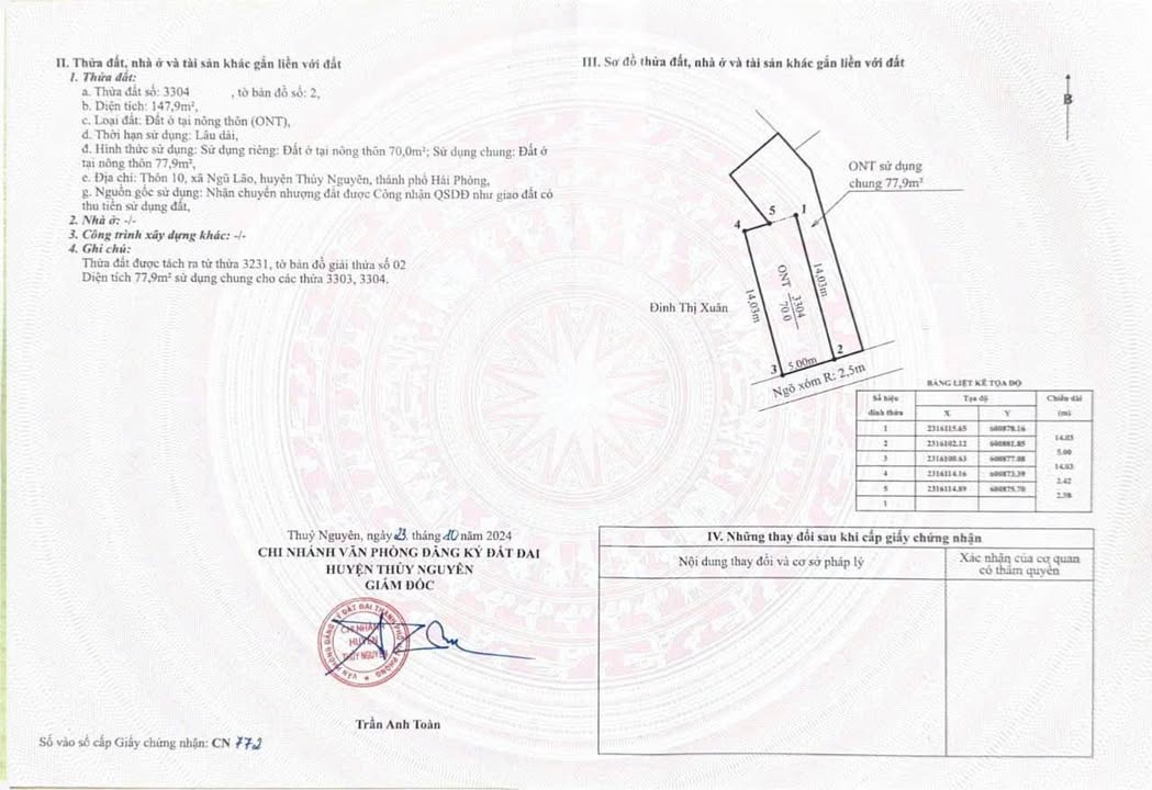 Nhà Độc Lập 2 Tầng 70m² Lô Góc Đông Nam - Thủy Nguyên, Hải Phòng