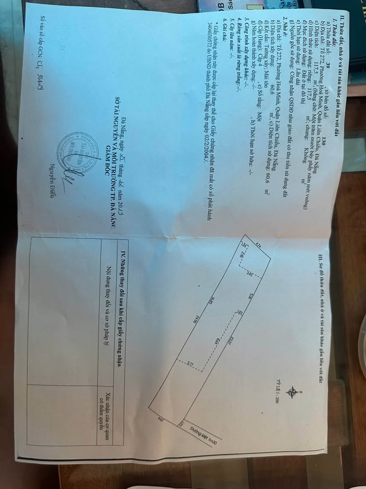 Đất nền Kiệt Gò Dư, Liên Chiểu 117m² giá 2.65 tỷ - Sổ đỏ chính chủ!