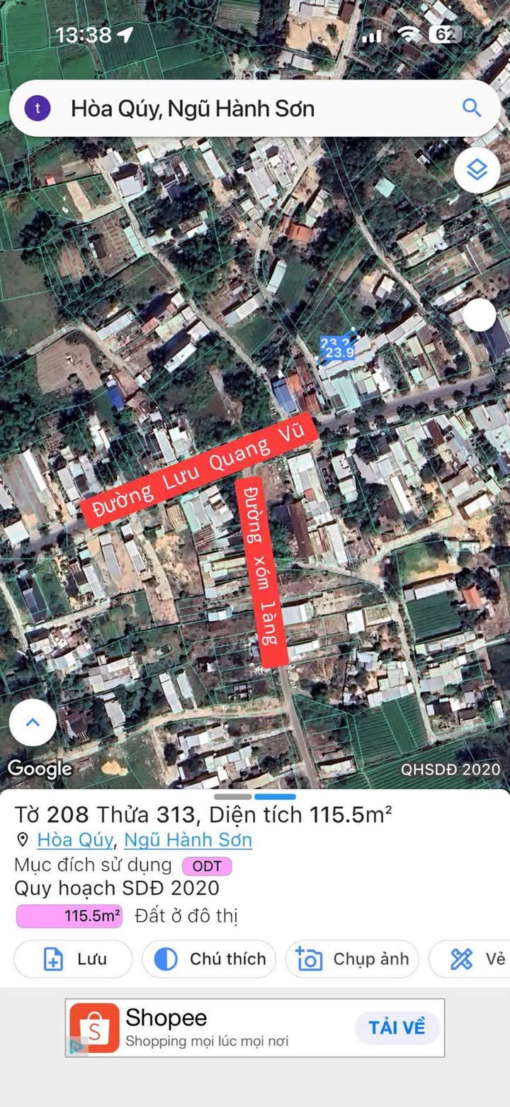 Đất Kiệt Lưu Quang Vũ - 115m² - 3.25 Tỷ - Gần Làng ĐH, Chợ