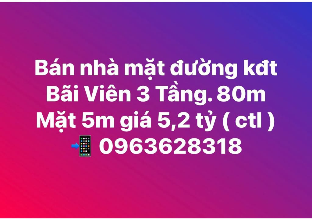 Nhà phố KĐT Bãi Viên 80m², 5.2 tỷ - Mặt tiền kinh doanh đắc địa!