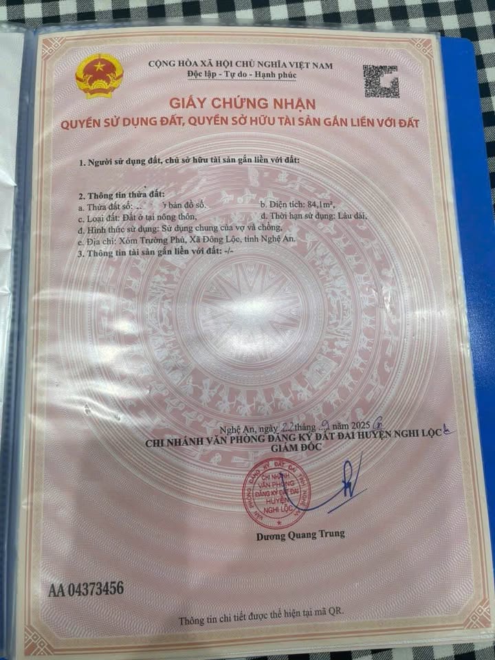 Bán đất Nghi Lộc 84m² giá 1.23 tỷ - Hướng Đông Nam, gần QL46