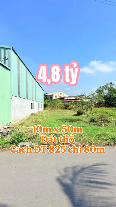 Đất Thổ Cư 100% Đức Hòa 500m² (Ngang 10m) - Giá 4.8 Tỷ, Trung Tâm Thị Trấn