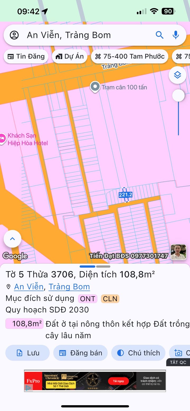 Đất nền An Viễn, Trảng Bom 105m² chỉ 1.2 tỷ - Tiềm năng tăng giá!